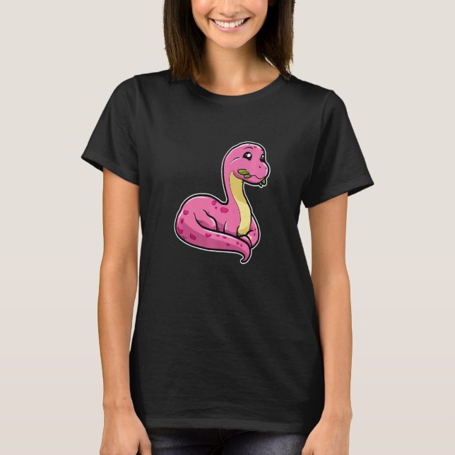 Cute Dinosaur Primeval Animal Apatosaurus Premium T-Shirt (Vorderseite)