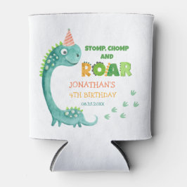 Cute Dinosaur Stomp Chomp Roar Birthday Dosenkühler