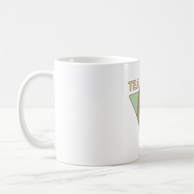 Cute Dinosaur Tea Rex Trex Pun Kaffeetasse (Links)