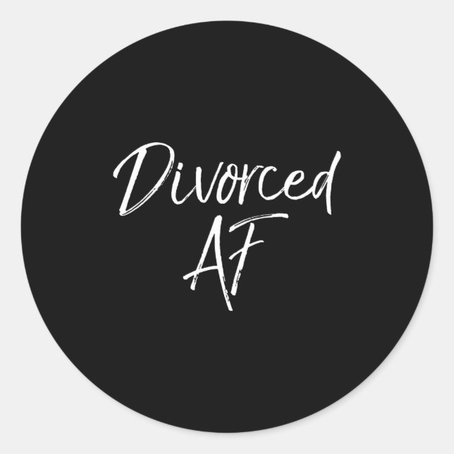 Cute Divorce Gift For Women Funny Divorcee Idea Di Runder Aufkleber (Vorderseite)