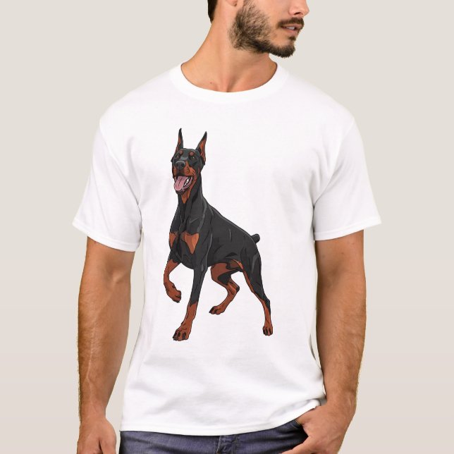 Cute Doberman Dog Lover Design for Doberman Owners T-Shirt (Vorderseite)