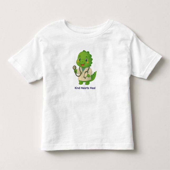 Cute Doctor Dinosaur – Dino Jobs Kleinkind T-shirt (Vorderseite)