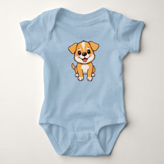 Cute Dog Baby Strampler