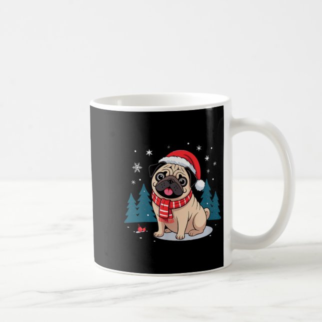 Cute Dog Christmas Valentines Design  Kaffeetasse (Rechts)