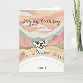cute dog happy birthday karte