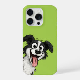 Cute Dog lime green iPhone 15 Pro Hülle