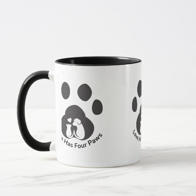 Cute Dog Love Mug Tasse (Links)