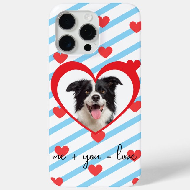 Cute Dog Love Phone Case – Me + You = Love – Adora (Rückseite)