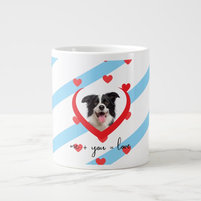 Cute Dog Love Phone Case – Me + You = Love – Adora Jumbo-Tasse (Vorderseite)
