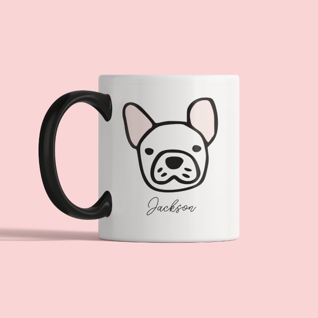 Cute Dog Lover Dog Mom Dog Dad | Frenchie Zweifarbige Tasse (Von Creator hochgeladen)