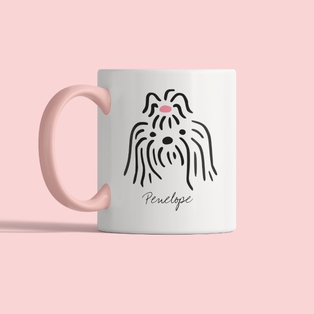 Cute Dog Lover Dog Mom Dog Dad | Shih Tzu Zweifarbige Tasse (Von Creator hochgeladen)