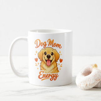 Cute Dog Mom Energy Golden Retriever Coffee Mug Kaffeetasse