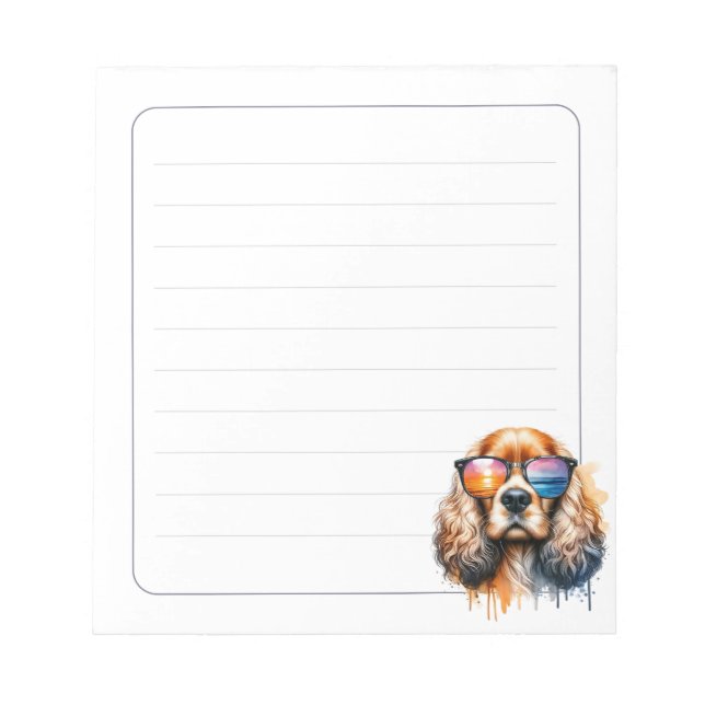 Cute Dog Notepad Dog Lover Notes & To-Do Pad Notizblock (Vorderseite)