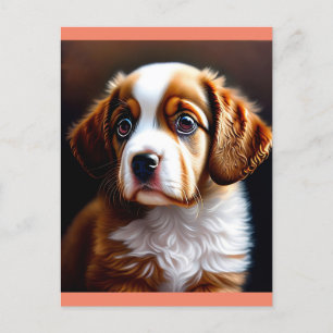 cute dog postkarte