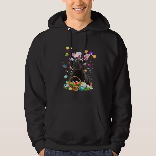 Cute Dog Scottish Terrier  Easter Day Egg Hunting Hoodie (Vorderseite)