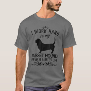 Cute Dog Tee Womens I Works Hard, Funny Dog Gif