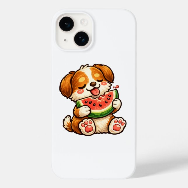 Cute Dog Watermelon Case-Mate iPhone Hülle (Rückseite)