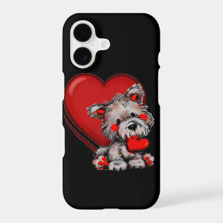 cute dog with heart cell phone case/cover Case-Mat