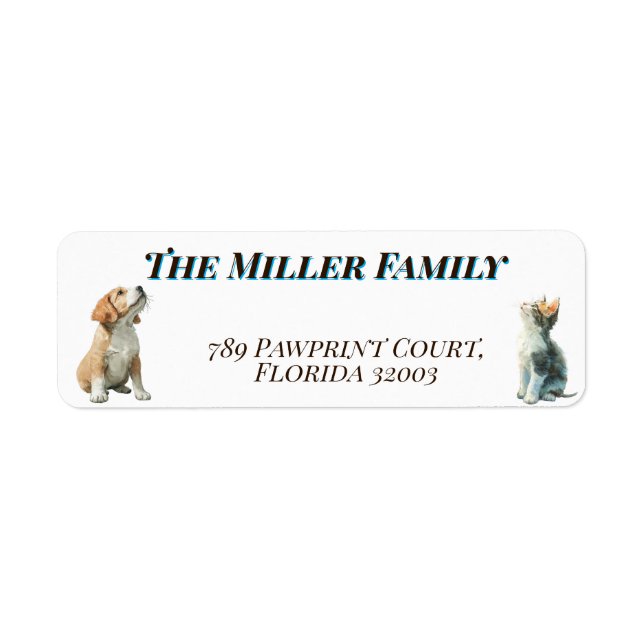Cute dogs and cats look up Personalized (Vorne)