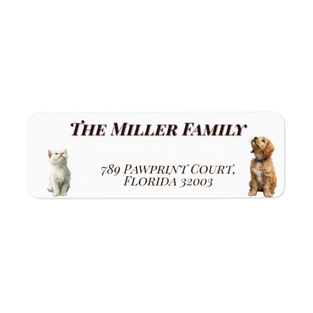 Cute dogs and cats look up Personalized (Vorne)