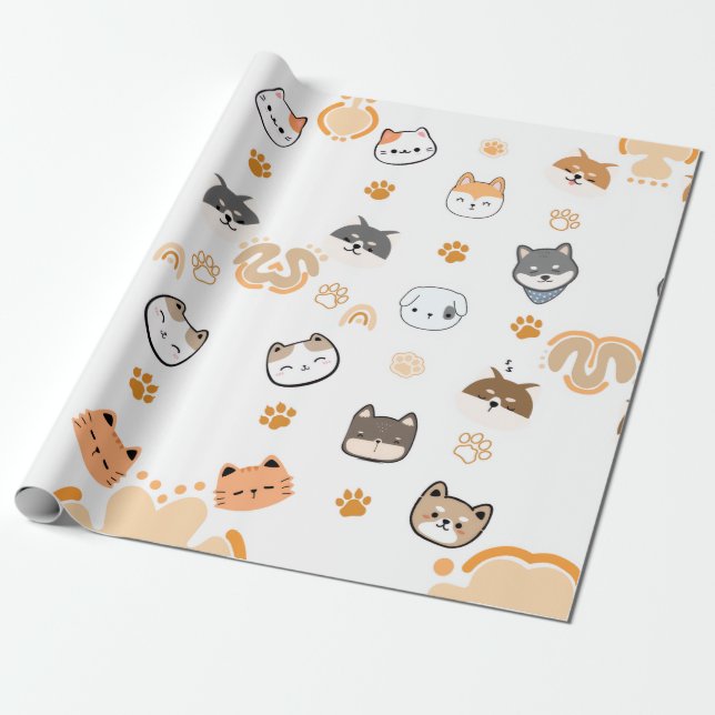 CUTE DOGS GESCHENKPAPIER (Ungerollt)