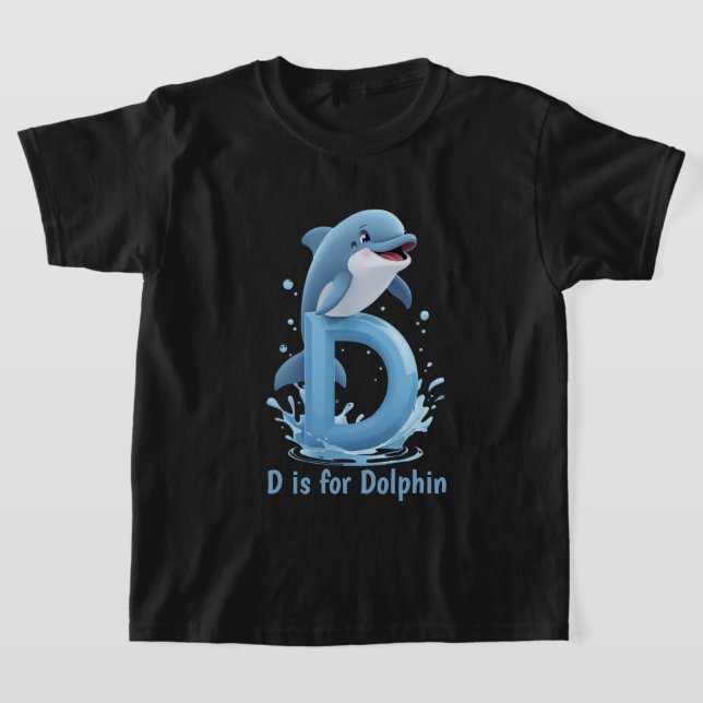 Cute Dolphin Kids T-Shirt | D is for Dolphin Alpha (Ablage )
