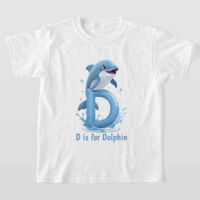 Cute Dolphin Kids T-Shirt | D is for Dolphin Alpha (Ablage )