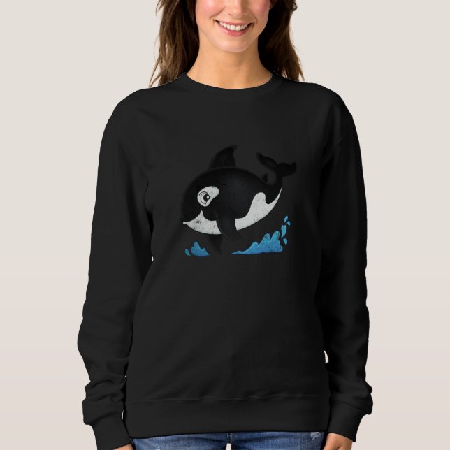 Cute Dolphin Whales Ocean Orca Whale Orcas Boys Gi Sweatshirt (Vorderseite)