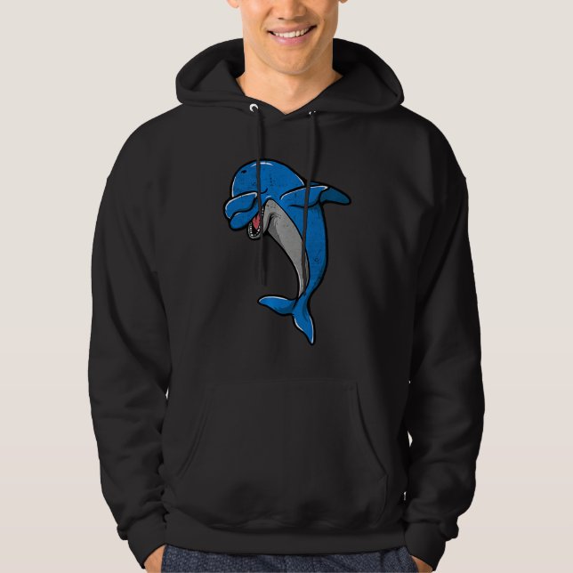 Cute Dolphins Whales Dabbing Dolphin Whale Boys Gi Hoodie (Vorderseite)