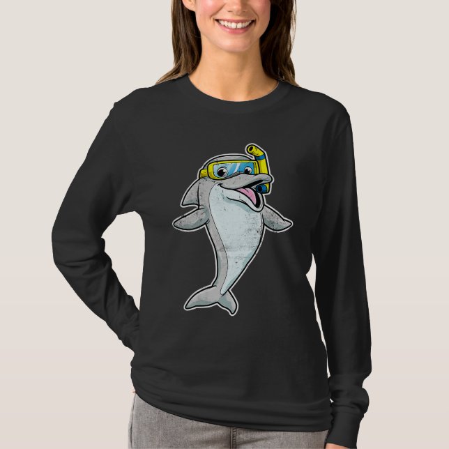 Cute Dolphins Whales Dolphin Snorkel Whale Boys Gi T-Shirt (Vorderseite)