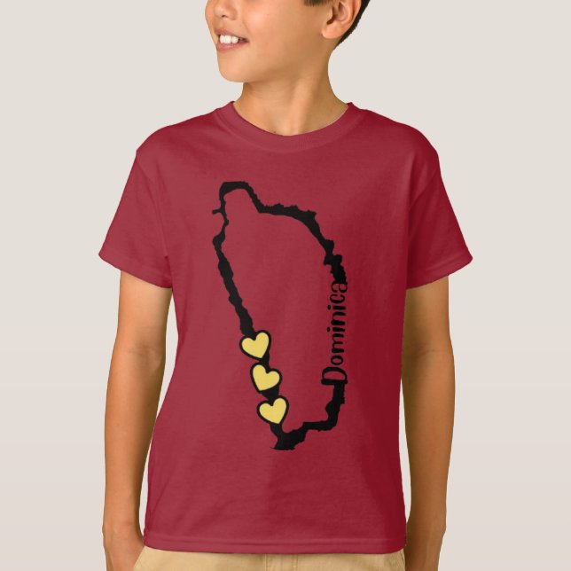 cute dominica map T-Shirt (Vorderseite)