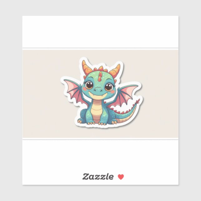 Cute dragon Sticker (Blatt)