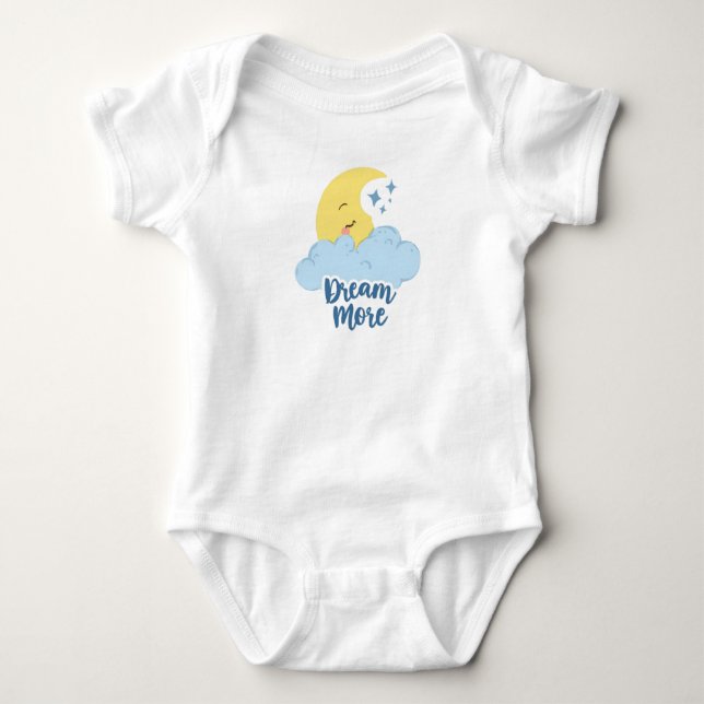 Cute "Dream More" Nursery Quote Baby Strampler (Vorderseite)
