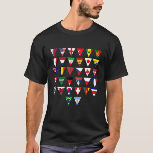 Cute Dreiecksflagge Zweiunddreißig Länder Festival T-Shirt