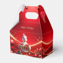 Cute Duck Christmas Holiday Favor Box