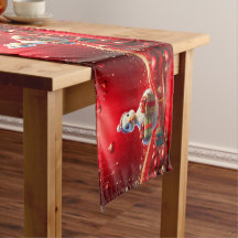 Cute Duck Christmas Holiday Table Runner