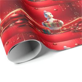 Cute Duck Christmas Holiday Wrapping Paper Geschenkpapier