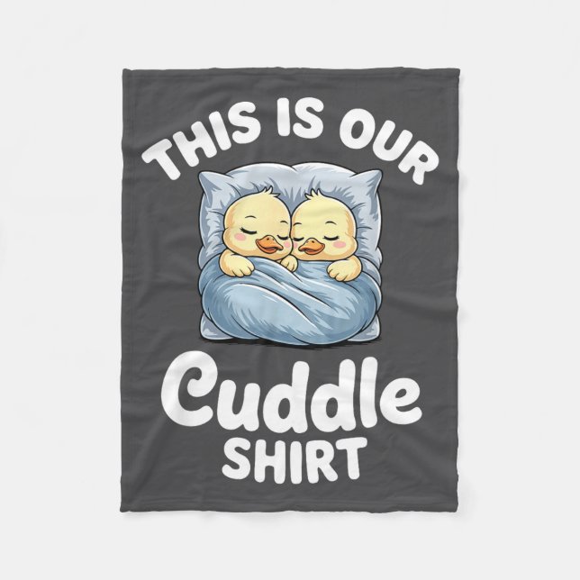 Cute Duck Couple Cozy This Is Our Cuddle  Fleecedecke (Vorderseite)