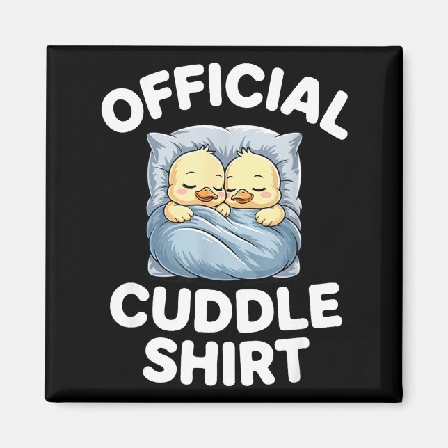 Cute Duck Couple Snuggle Cuddle  Magnet (Vorne)
