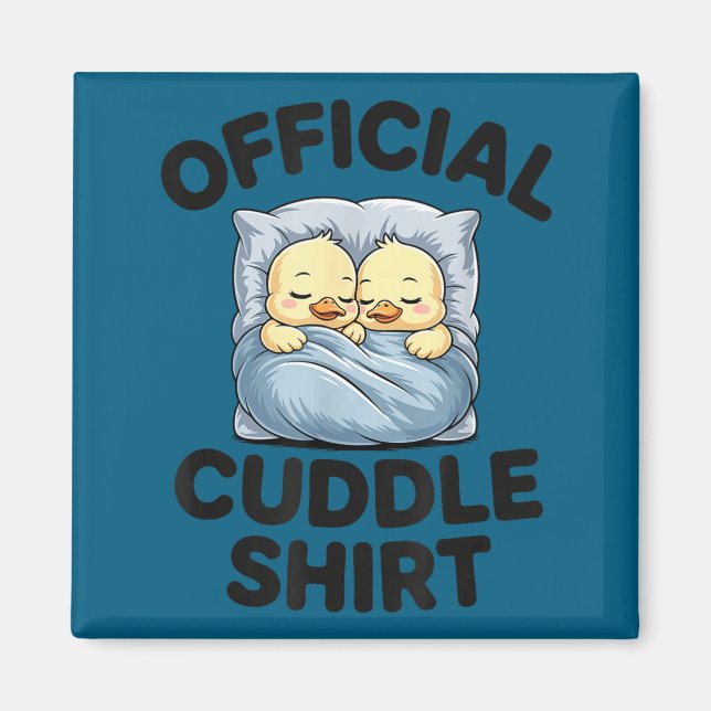 Cute Duck Couple Snuggle Cuddle  Magnet (Vorne)