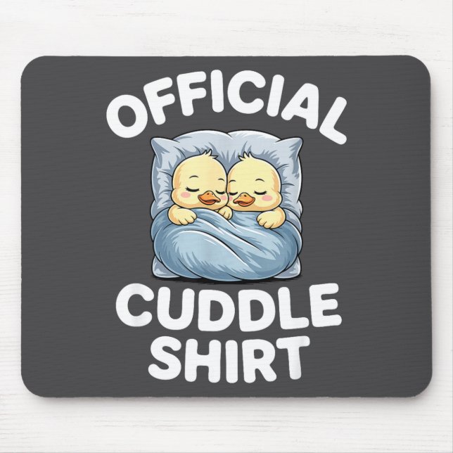 Cute Duck Couple Snuggle Cuddle  Mousepad (Vorne)