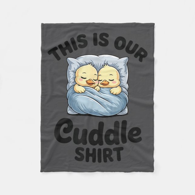 Cute Duck Couple This Is Our Cuddle  Fleecedecke (Vorderseite)