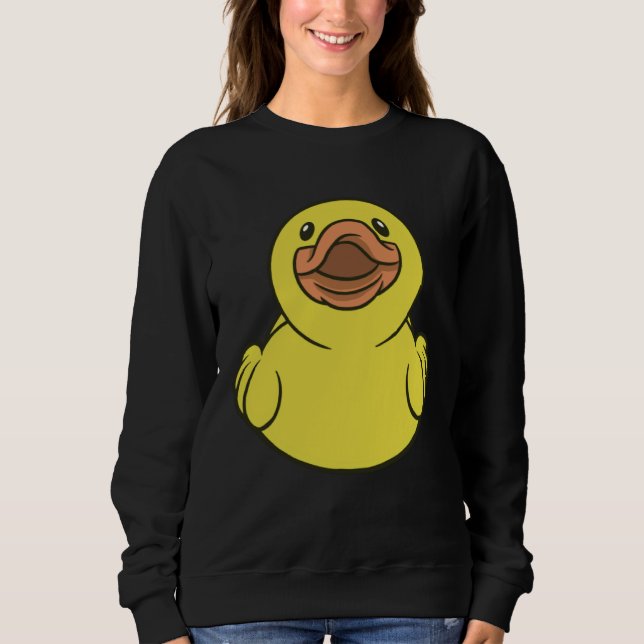 Cute Duck Ducklings Rubber Duck Sweatshirt (Vorderseite)