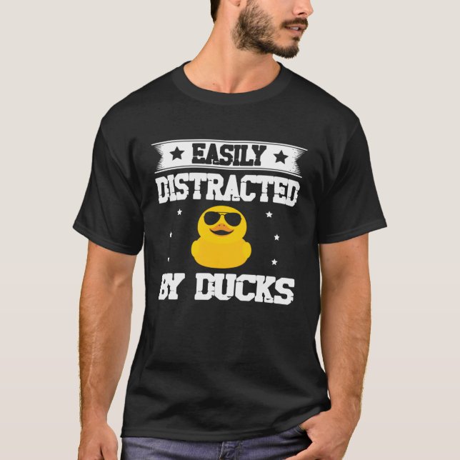 Cute Duck Easily Distracted By Ducks Bird Duck T-Shirt (Vorderseite)