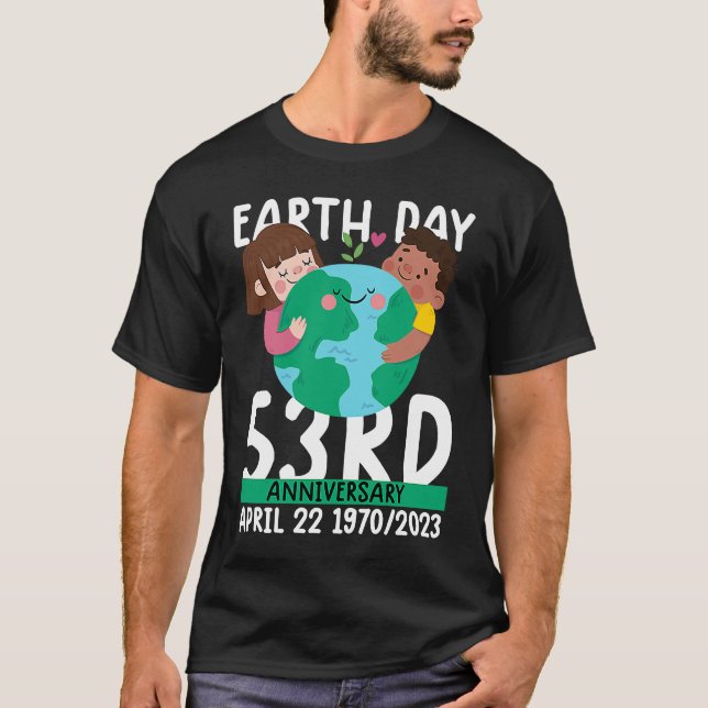 cute earth day 53rd anniversary earth day T-Shirt (Vorderseite)