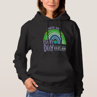 Cute Earth Day Everyday Rainbow Earth Day 2022 Hoodie