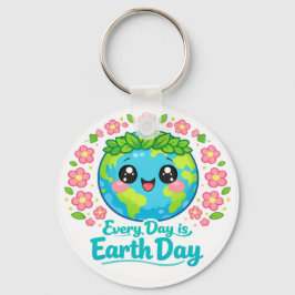 Cute Earth Day Keychain Schlüsselanhänger