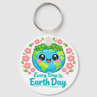 Cute Earth Day Keychain Schlüsselanhänger