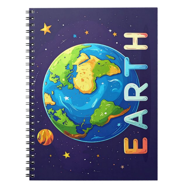 Cute Earth Design – Educational Notizblock (Vorderseite)