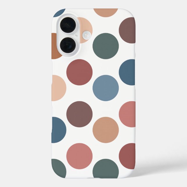 Cute Earth Tones Polka Dots Case-Mate iPhone Hülle (Rückseite)